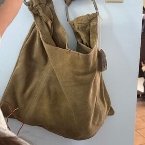 Free People Sand Suede Tote